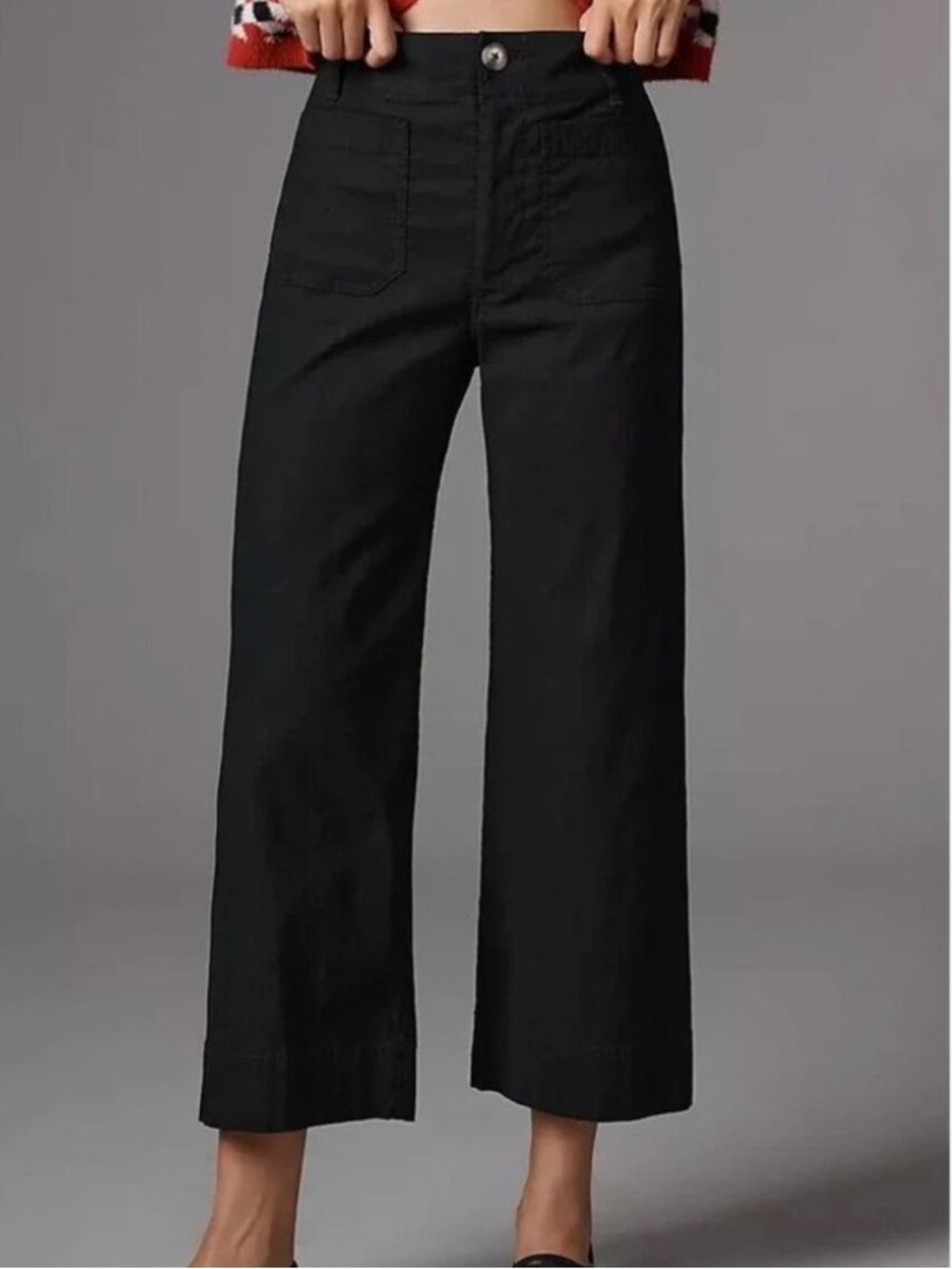 Maeve Colette Wide Leg Crop Pant Viscose Linen Cotton Size 29